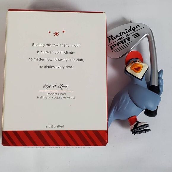 2014 Hallmark Keepsake Ornament “Partridge on a Par 3” Golf Birdie – Robert Chad - Picture 4 of 6